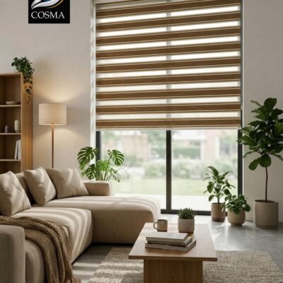 Zebra Roller Shades – Modern Day & Night Light Control Blinds