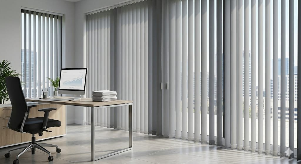 Axis Light Control Vertical Blinds – Textured Polyester - Image 3